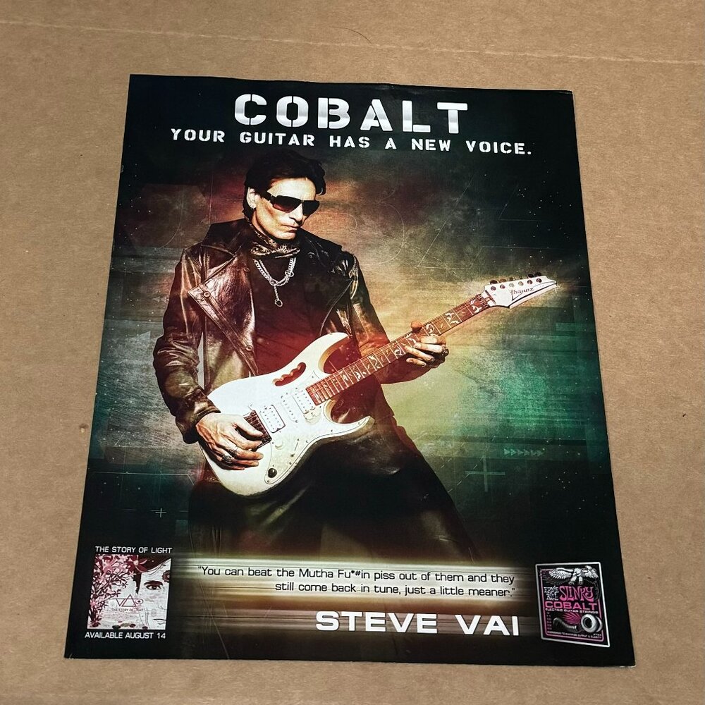 Steve Vai - Ernie Ball - 2012 Print Advertisement